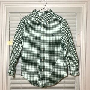 Little Boy Ralph Lauren Gingham Long Sleeve Button Up Size 5